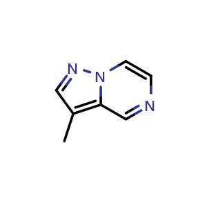 Chemical structure of 3-methylpyrazolo[1,5-a]pyrazine , CAS 2940960-89-2, AChemBlock W172427