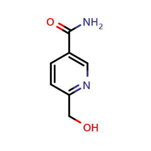 Chemical structure of 6-(Hydroxymethyl)nicotinamide , CAS 119646-49-0, AChemBlock W172446