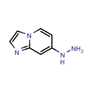 Chemical structure of 7-hydrazinylimidazo[1,2-a]pyridine , CAS 2411635-90-8, AChemBlock W172453