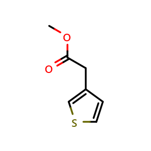 Chemical structure of methyl 2-(thiophen-3-yl)acetate , CAS 58414-52-1, AChemBlock W172455