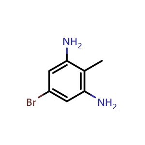 Chemical structure of 4-Bromo-2,6-diaminotoluene , CAS 937661-13-7, AChemBlock W172459