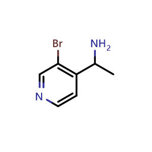 Chemical structure of 1-(3-bromo-4-pyridyl)ethylamine , CAS 1270382-26-7, AChemBlock W172462