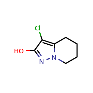 Chemical structure of 3-Chloro-4,5,6,7-tetrahydropyrazolo[1,5-a]pyridin-2-ol , CAS 1451184-45-4, AChemBlock W172469