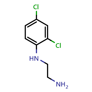 Chemical structure of N1-(2,4-Dichlorophenyl)-1,2-ethanediamine , CAS 40779-33-7, AChemBlock W172490