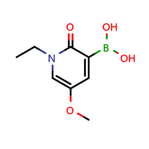 Chemical structure of (1-ethyl-5-methoxy-2-oxo-3-pyridyl)boronic acid , AChemBlock W172530