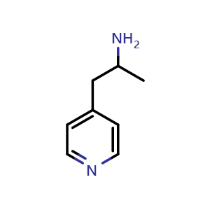 Chemical structure of 1-(pyridin-4-yl)propan-2-amine , CAS 801173-51-3, AChemBlock W172542