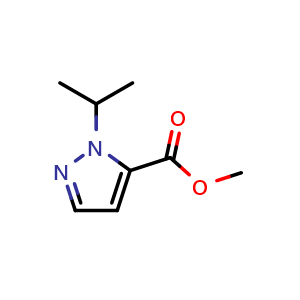 Chemical structure of methyl 1-isopropyl-1H-pyrazole-5-carboxylate , CAS 1006319-17-0, AChemBlock W172545