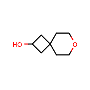 Chemical structure of 7-oxaspiro[3.5]nonan-2-ol , CAS 1501498-34-5, AChemBlock W172574