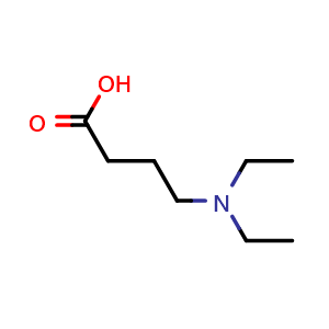 Chemical structure of 4-(diethylamino) butyric acid , CAS 63867-13-0, AChemBlock W172599