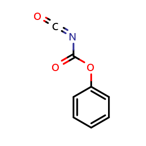 Chemical structure of Phenyl Isocyanatoformate , CAS 5843-43-6, AChemBlock W172632