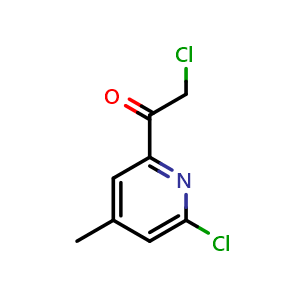 Chemical structure of 2-chloro-1-(6-chloro-4-methylpyridin-2-yl)ethan-1-one , AChemBlock W172651