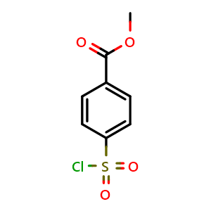 Chemical structure of 4-Chlorosulfonyl-benzoic acid methyl ester , CAS 69812-51-7, AChemBlock W172658