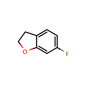 Chemical structure of 6-fluoro-2,3-dihydrobenzofuran , CAS 1072153-65-1, AChemBlock W172659
