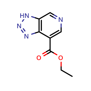 Chemical structure of ethyl 3H-[1,2,3]triazolo[4,5-c]pyridine-7-carboxylate , CAS 2919476-42-7, AChemBlock W172688