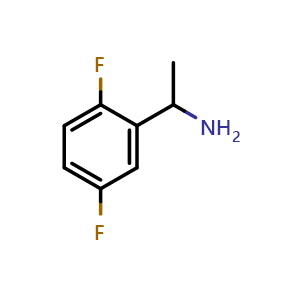 Chemical structure of 1-(2,5-difluorophenyl)ethanamine , CAS 603951-44-6, AChemBlock W172717