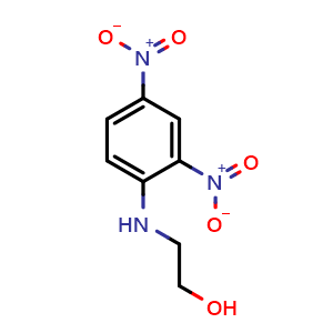 Chemical structure of 2-[(2,4-Dinitrophenyl)amino]ethan-1-ol , CAS 1945-92-2, AChemBlock W172725