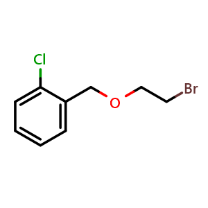 Chemical structure of 2-Chlorobenzyl 2-bromoethyl ether , CAS 1016508-00-1, AChemBlock W172735