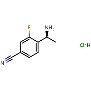 4-((1S)-1-aminoethyl)-3-fluorobenzenecarbonitrile hydrochloride