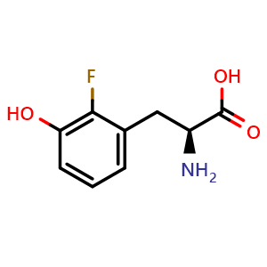 Chemical structure of 2-Fluoro-3-hydroxy-L-phenylalanine , CAS 675589-68-1, AChemBlock W172777