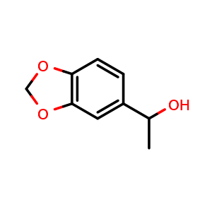 Chemical structure of 1-(3,4-methylenedioxyphenyl)ethanol , CAS 6329-73-3, AChemBlock W172787