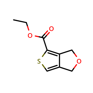 Chemical structure of ethyl 1,3-dihydrothieno[3,4-c]furan-4-carboxylate , CAS 2103866-18-6, AChemBlock W172789