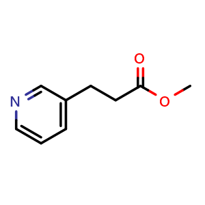 Chemical structure of Methyl 3-(pyridin-3-yl)propanoate , CAS 84199-98-4, AChemBlock W172841