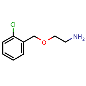 Chemical structure of 2-(2-Chlorobenzyloxy)ethanamine , CAS 6594-66-7, AChemBlock W172862