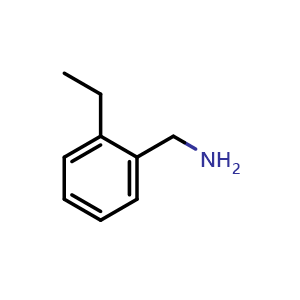 Chemical structure of (2-ethylphenyl)methanamine , CAS 53759-86-7, AChemBlock W172925