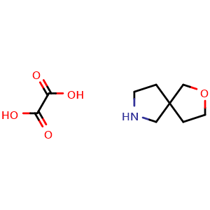 Chemical structure of 2-oxa-7-azaspiro[4.4]nonane;oxalic acid , CAS 2973762-70-6, AChemBlock W172957