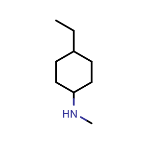 Chemical structure of N-Methyl-4-ethylcyclohexanamine , CAS 252854-34-5, AChemBlock W172976