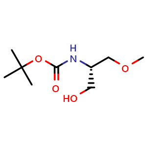 Chemical structure of (S)-2-(Boc-amino)-3-methoxy-propanol , CAS 721927-59-9, AChemBlock W172978