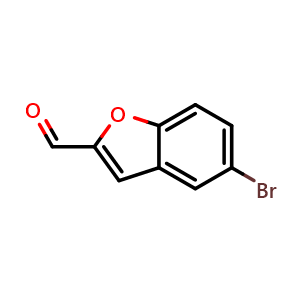 Chemical structure of 5-Bromo-benzofuran-2-carboxaldehyde , CAS 23145-16-6, AChemBlock W172991