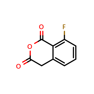 Chemical structure of 6-fluorohomophthalic anhydride , CAS 1152315-50-8, AChemBlock W172997