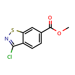 Chemical structure of Methyl 3-Chlorobenzo[d]isothiazole-6-carboxylate , CAS 1823933-64-7, AChemBlock W173011