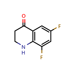 Chemical structure of 6,8-difluoro-1,2,3,4-tetrahydroquinolin-4-one , CAS 1225052-81-2, AChemBlock W173029