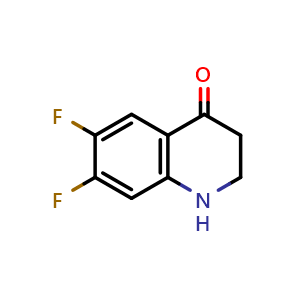 Chemical structure of 6,7-difluoro-1,2,3,4-tetrahydroquinolin-4-one , CAS 114417-39-9, AChemBlock W173030