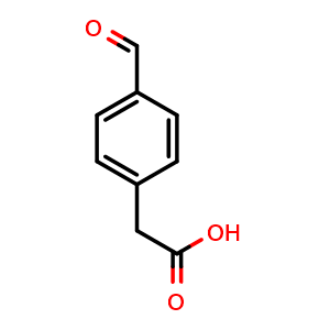 Chemical structure of 2-(4-Formylphenyl)acetic Acid , CAS 34841-47-9, AChemBlock W173051