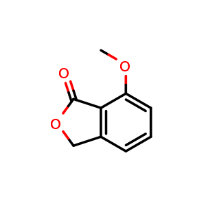 Chemical structure of 7-methoxyisobenzofuran-1(3h)-one , CAS 28281-58-5, AChemBlock W173052