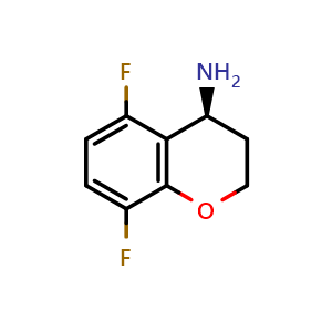 Chemical structure of (4s)-5,8-difluoro-3,4-dihydro-2h-chromen-4-amine , CAS 1018978-95-4, AChemBlock W173074