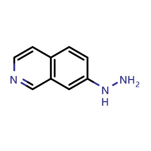 Chemical structure of 7-hydrazinylisoquinoline , CAS 280120-98-1, AChemBlock W173088