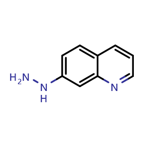Chemical structure of 7-hydrazinylquinoline , CAS 15794-12-4, AChemBlock W173089