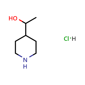 Chemical structure of a-Methyl-4-piperidinemethanol hydrochloride , CAS 945374-68-5, AChemBlock W173133