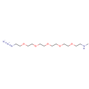 Chemical structure of N3-PEG5-CH2CH2NHMe , CAS 2055046-24-5, AChemBlock W173152