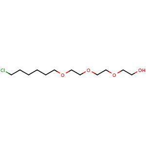 Chemical structure of HO-PEG3-(CH2)6-Cl , CAS 1355955-95-1, AChemBlock W173154