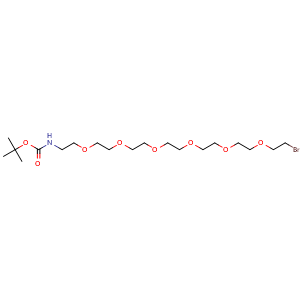 Chemical structure of BocNH-PEG6-CH2CH2Br , CAS 2688072-13-9, AChemBlock W173167