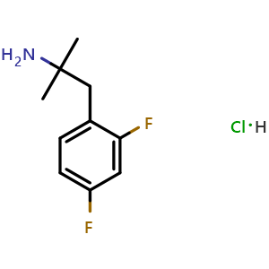 Chemical structure of a,a-Dimethyl-2,4-difluoro-benzeneethanamine hydrochloride , CAS 868049-70-1, AChemBlock W173172