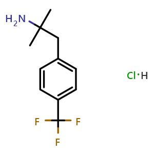 Chemical structure of a,a-Dimethyl-4-trifluoromethyl-benzeneethanamine hydrochloride , CAS 1081-78-3, AChemBlock W173173