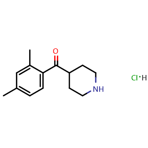 Chemical structure of 4-(2,4-Dimethylbenzoyl)piperidine hydrochloride , CAS 1172511-18-0, AChemBlock W173181