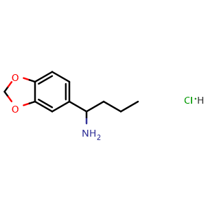 Chemical structure of 1-(2h-1,3-benzodioxol-5-yl)butan-1-amine hydrochloride , CAS 1337258-61-3, AChemBlock W173196