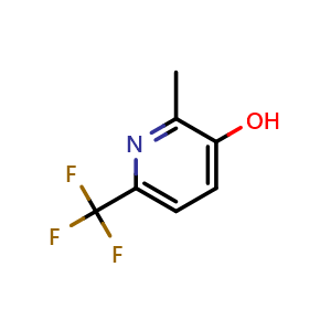 Chemical structure of 2-methyl-6-(trifluoromethyl)pyridin-3-ol , CAS 1256791-52-2, AChemBlock W173229